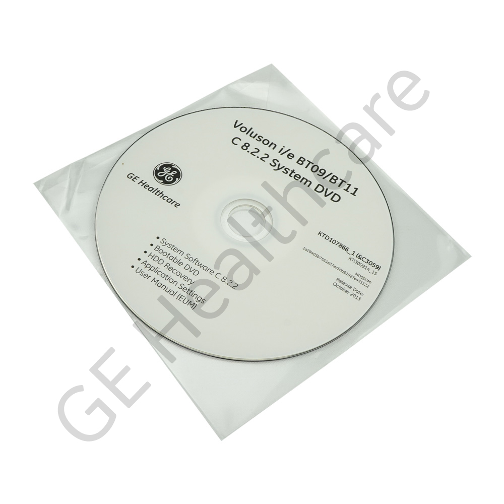 System DVD Voluson I/E 8.2.2 System DVD Voluson I/E 8.2.2